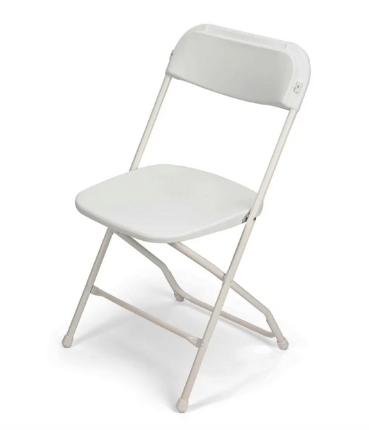 Plastic Folding Chair Rental- White